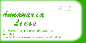 annamaria liess business card